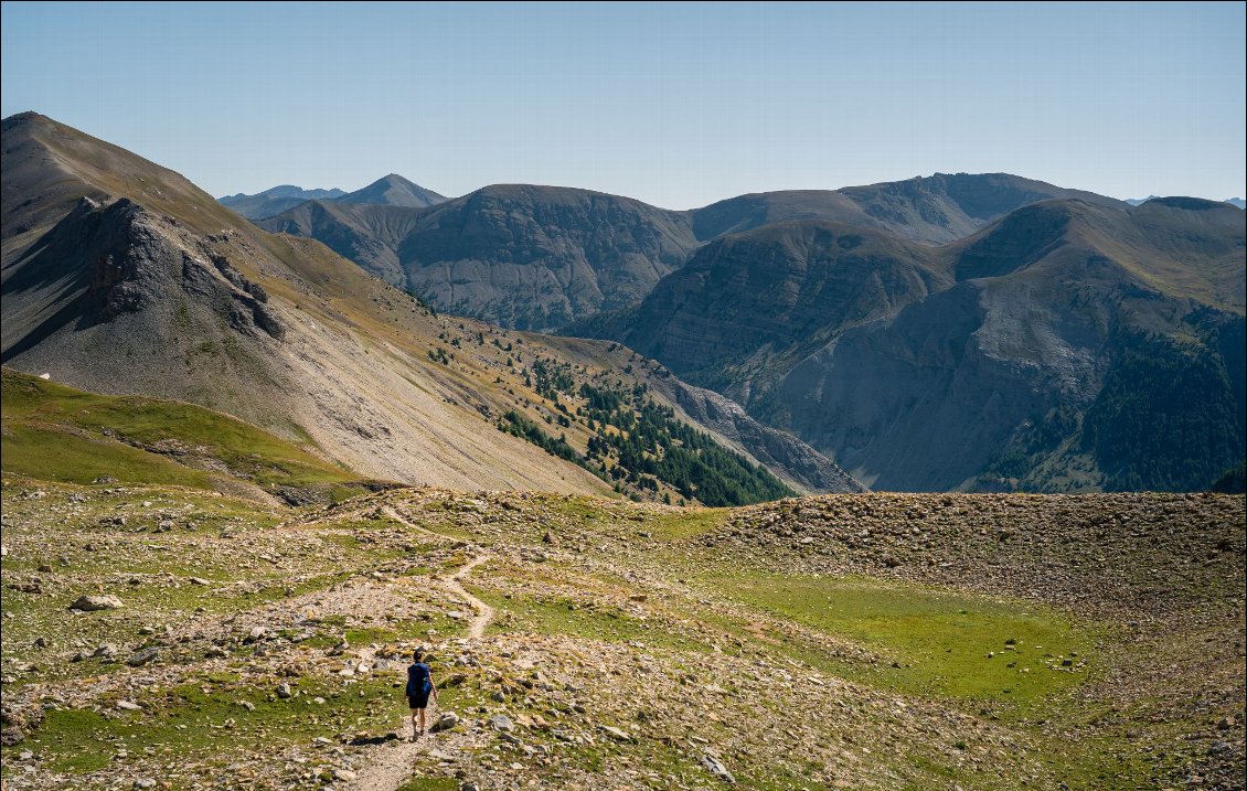 Descente vers la Cayolle.