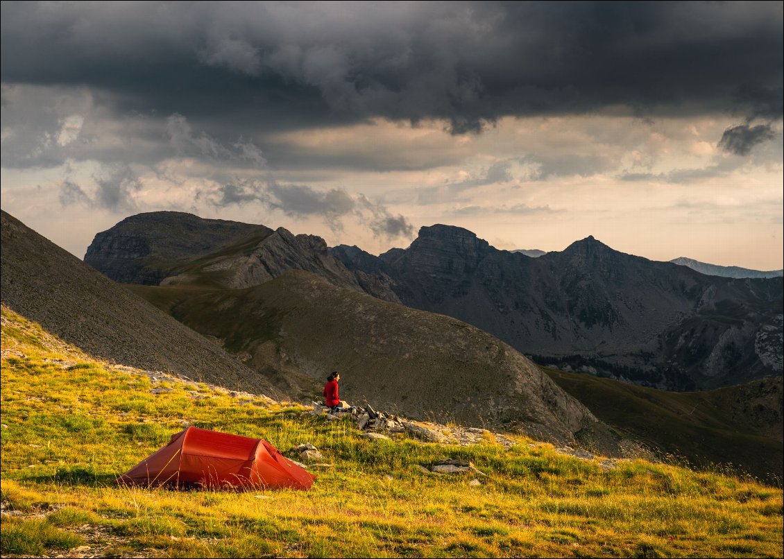 Belles lumières au bivouac.