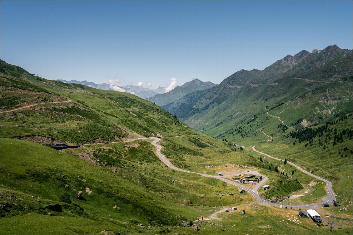 Dans la montée du Tourmalet.