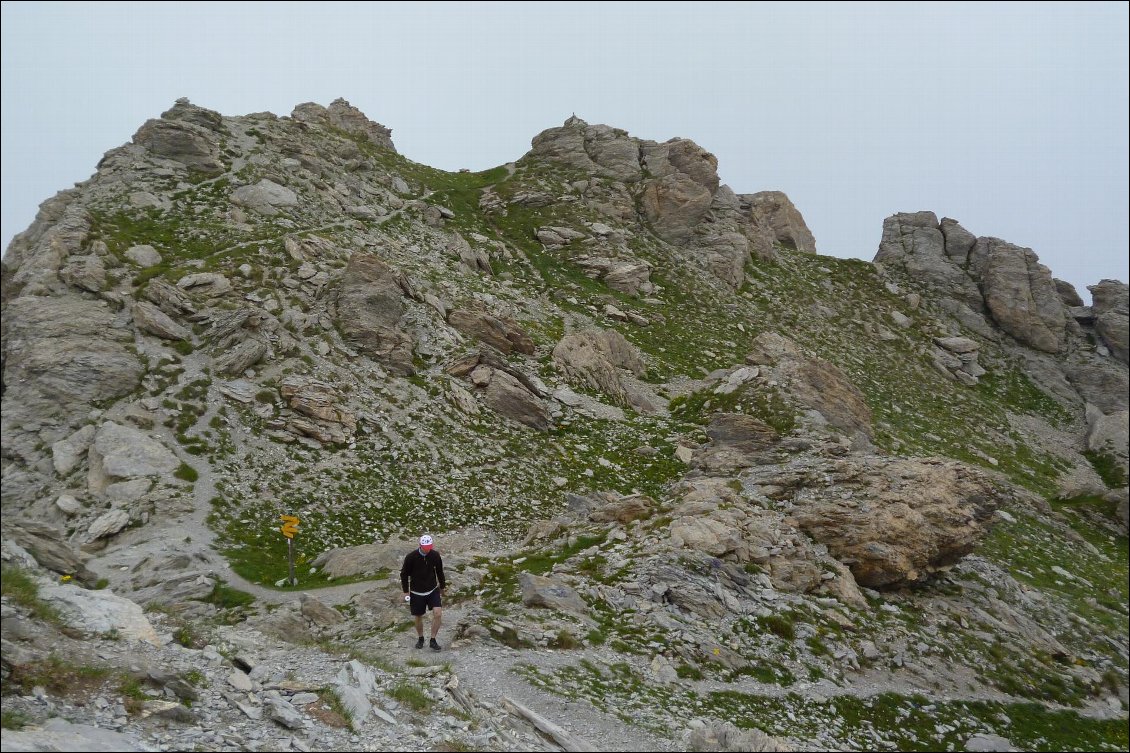 Vue sur la montée au sommet