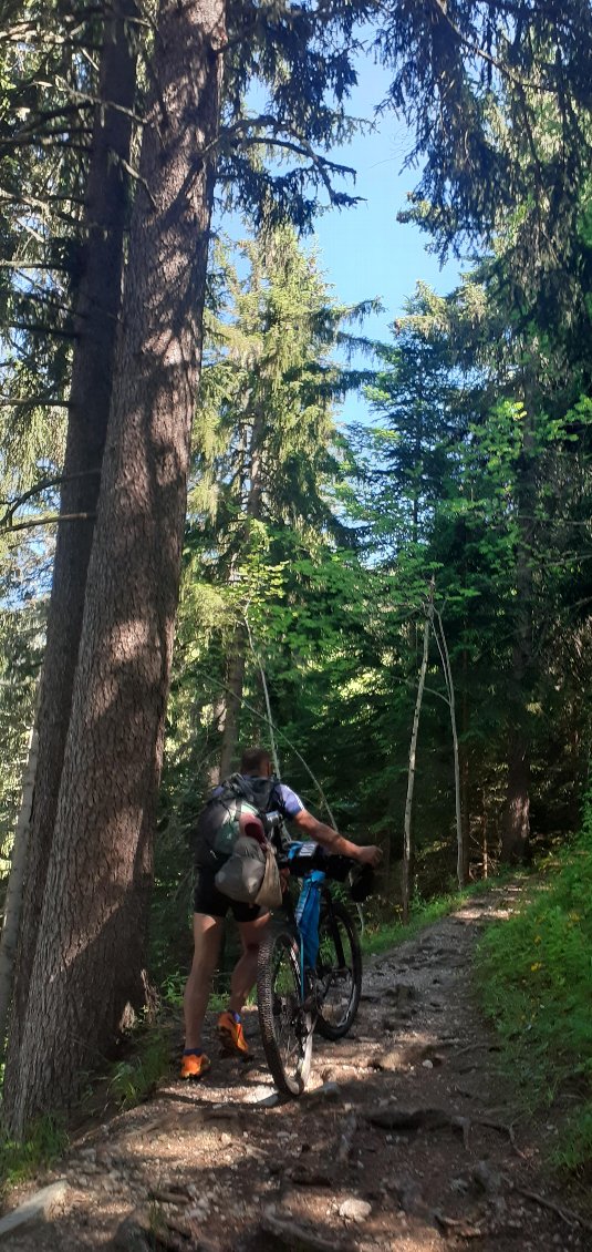 récupérer la piste de Bersend par le petit chemin 10 metres avant l'infrant