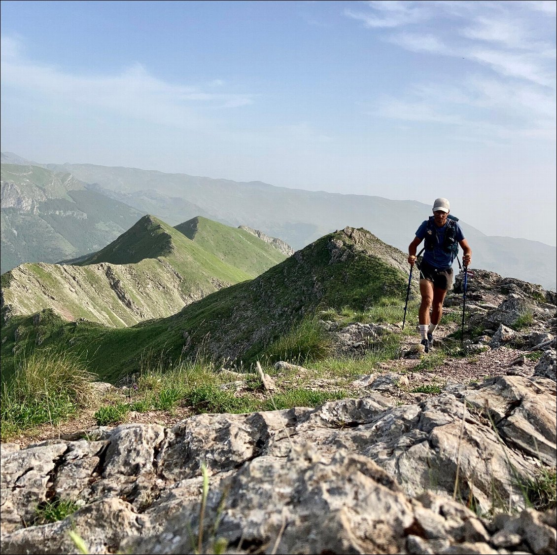 Sur les crêtes du mont Vito au petit matin.