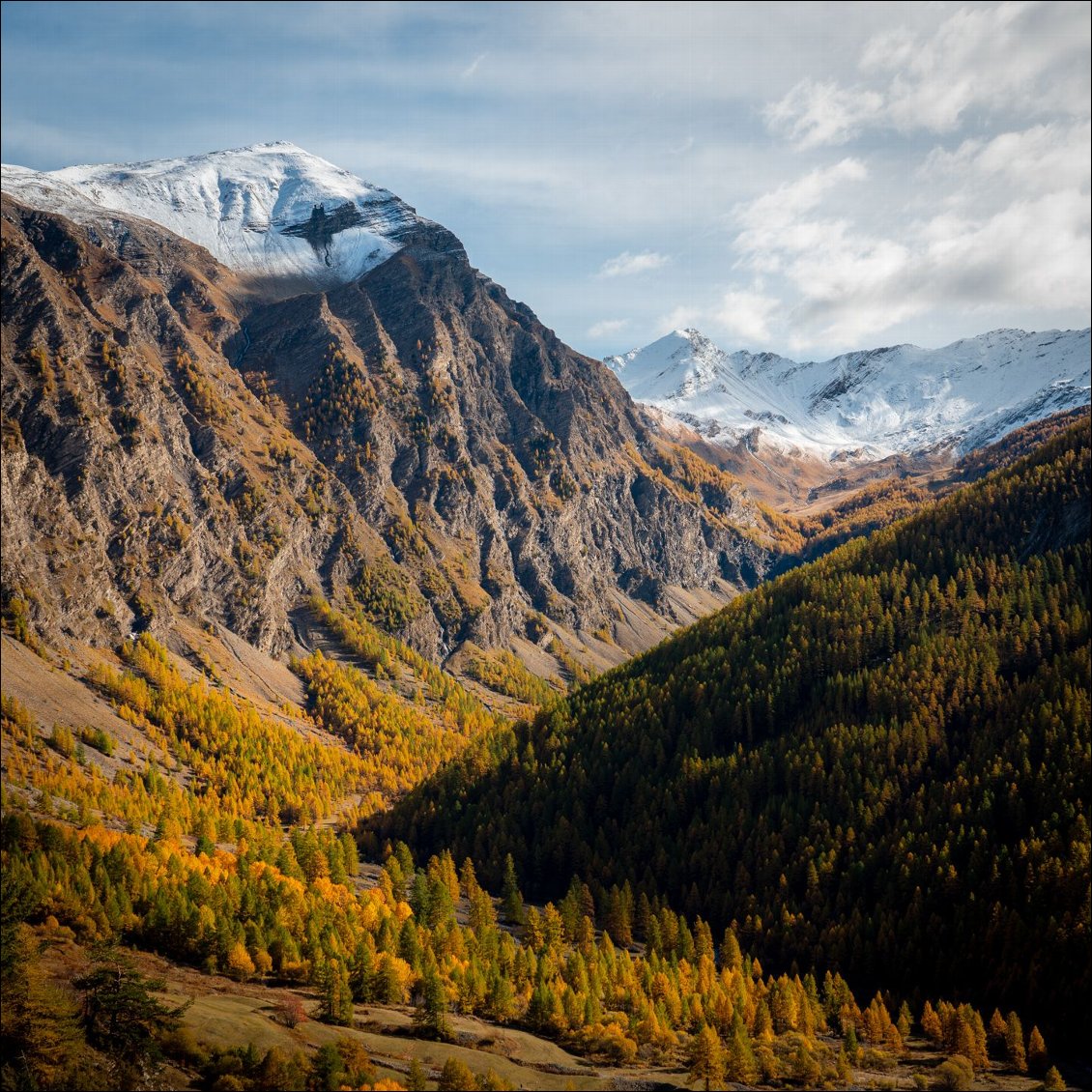 En vue du vallon du Grand Parpaillon. Je suis monté à la cabane de Jaffueil pour voler, sans succès, alors je redescends à pied...