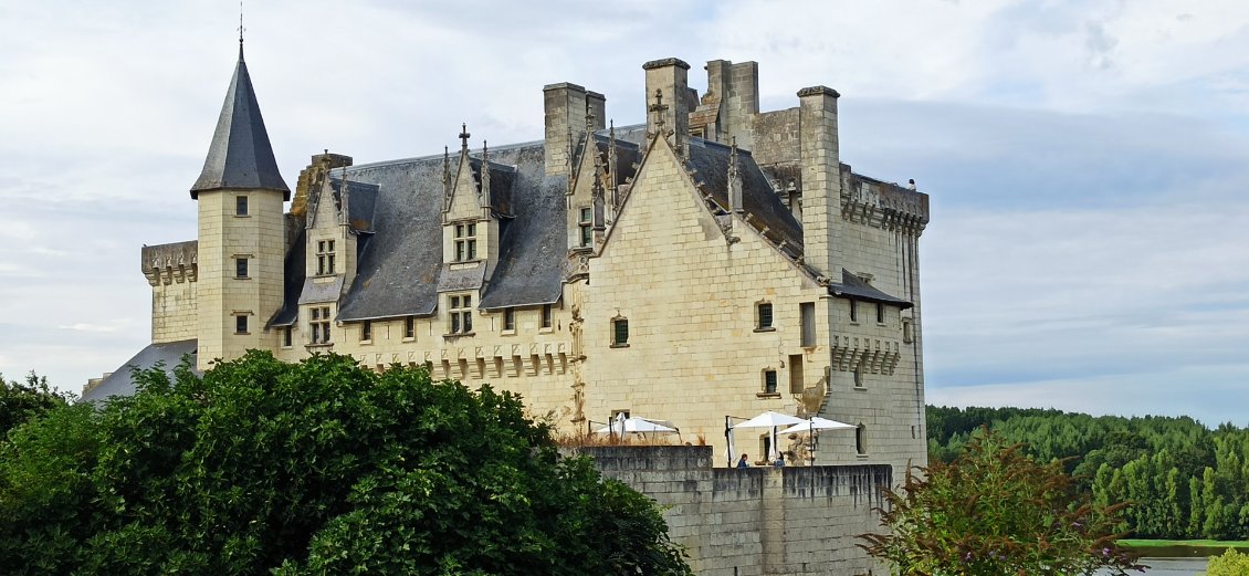 J8. Château de Montsoreau. Sans doute le seul château qui avait à l'époque les pieds dans l'eau. Ses douves, qui n'existent plus, étaient alimentées par la Loire.