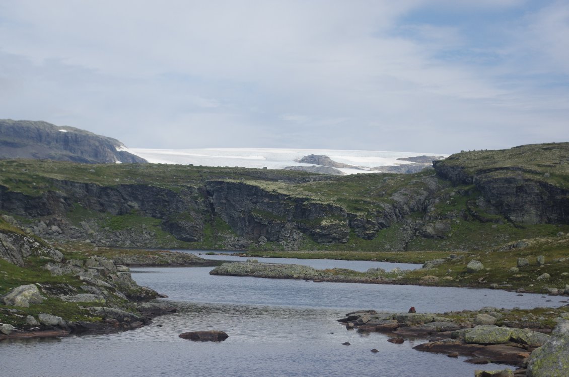 Nous voyons le glacier de Hardanger tous les jours. C'est quand même joli!