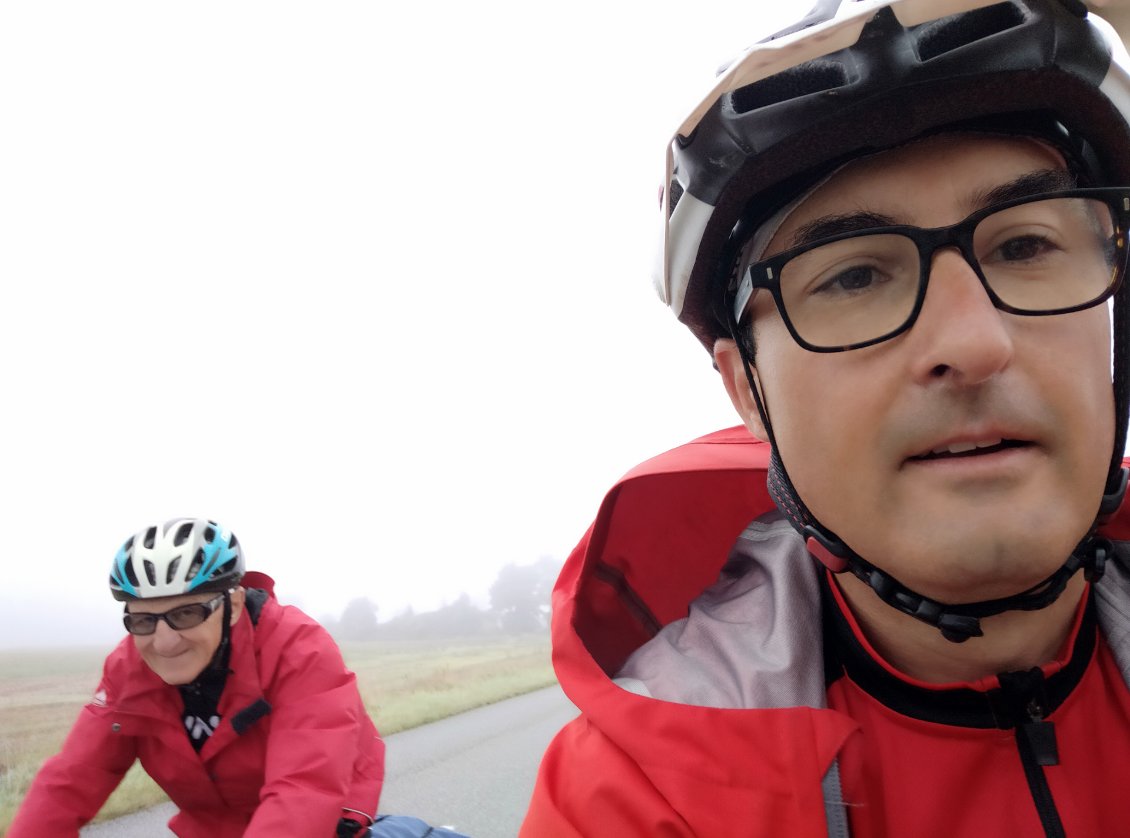 brouillard au départ dans la Dombes