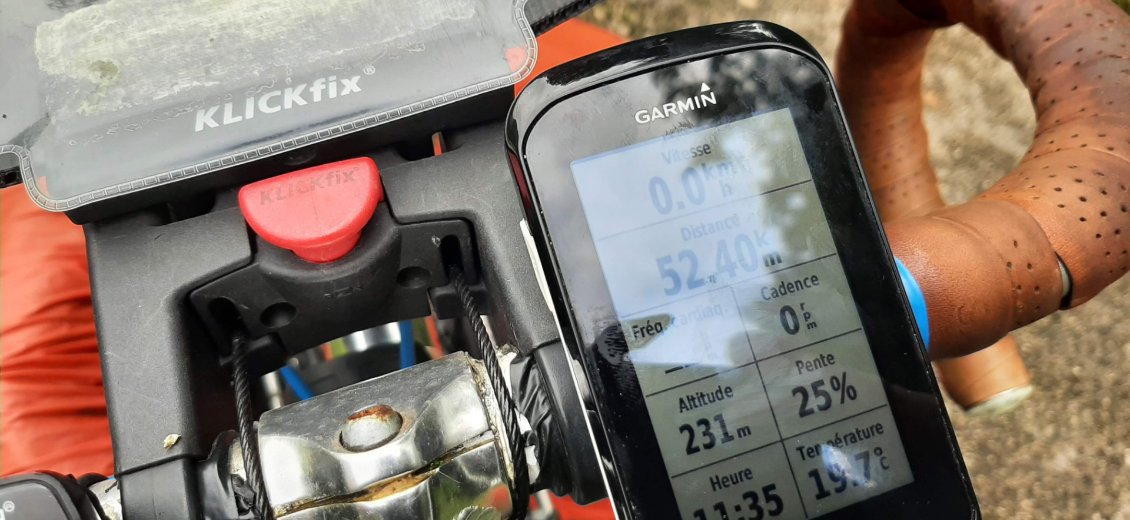 Un passage à 25% juste avant le col de Fay, record battu en pourcentage......
