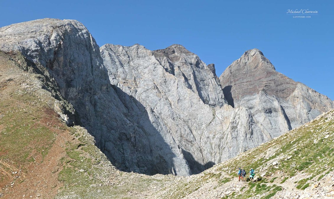 Face nord du Vignemale depuis l'Hourquette d'Ossoue.