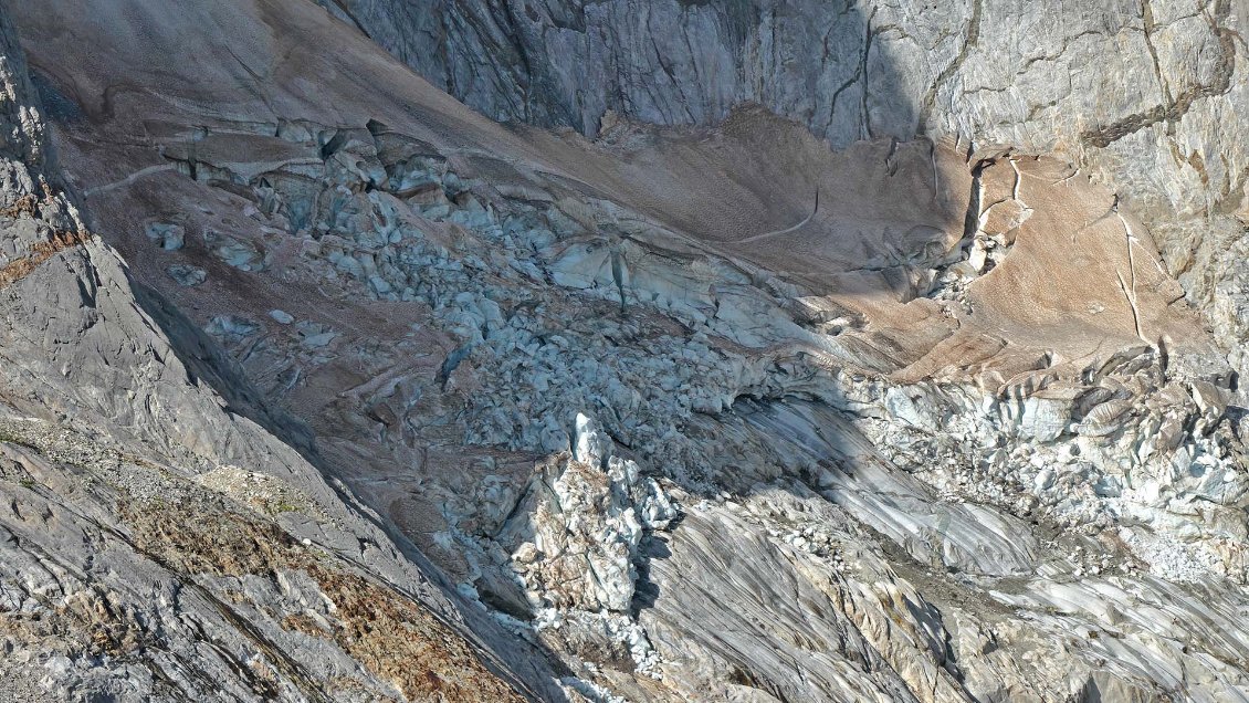 Ce qu'il reste du glacier des Oulettes.