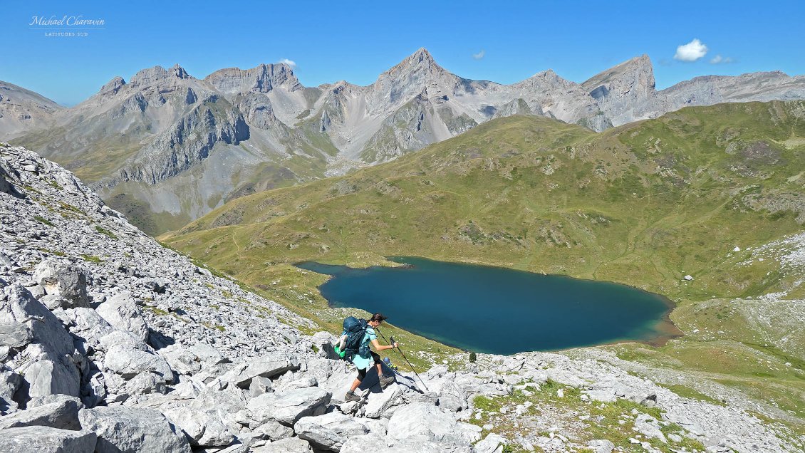 En descendant sur l'Ibon de Acherito (haute vallée de l'Echo)