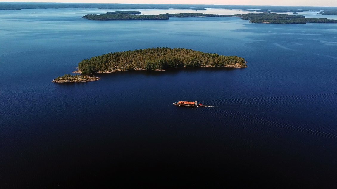 Est-ce le signe d'une reprise économique implacable ?! En tous cas cette année, nous avons croisé des dizaines de bateaux remplis de bois, jamais auparavant nous n'avions pu le constater au quotidien.