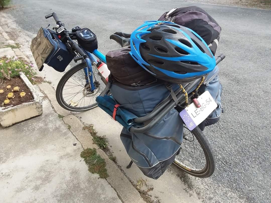 Min fidèle destrier en 2019 lors de Mon tour de France : un Canondale F700 de 2002