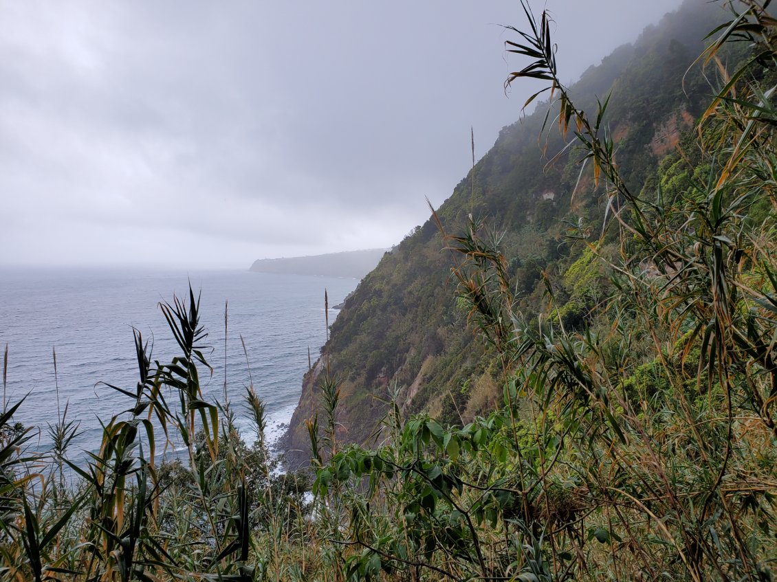 Le chemin est invisible,il passe au dessus des falaises, à travers les éboulis, dans les roseaux ..