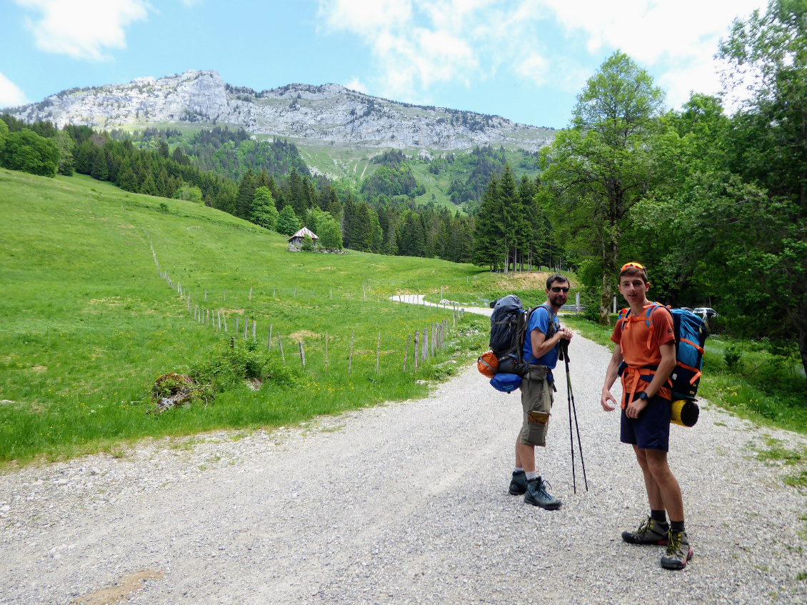 Au pied du massif du Trelod.