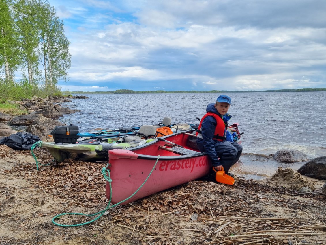 La plage de majaniemi au bord du lac Koitere