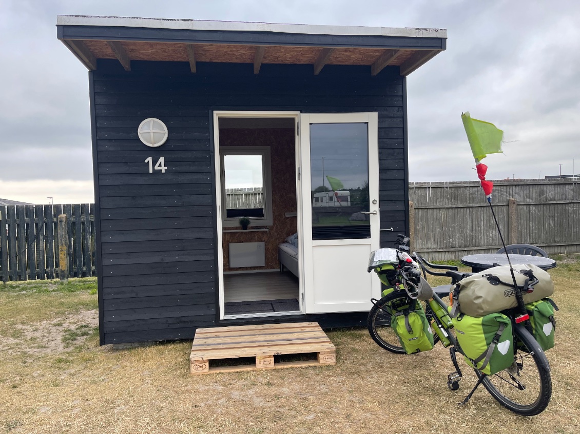 Mon hymer pour cette nuit avec chauffage, au camping de Hirtshals