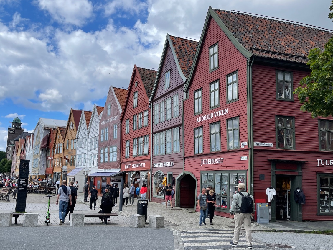 Bergen. Quartier bryggen.