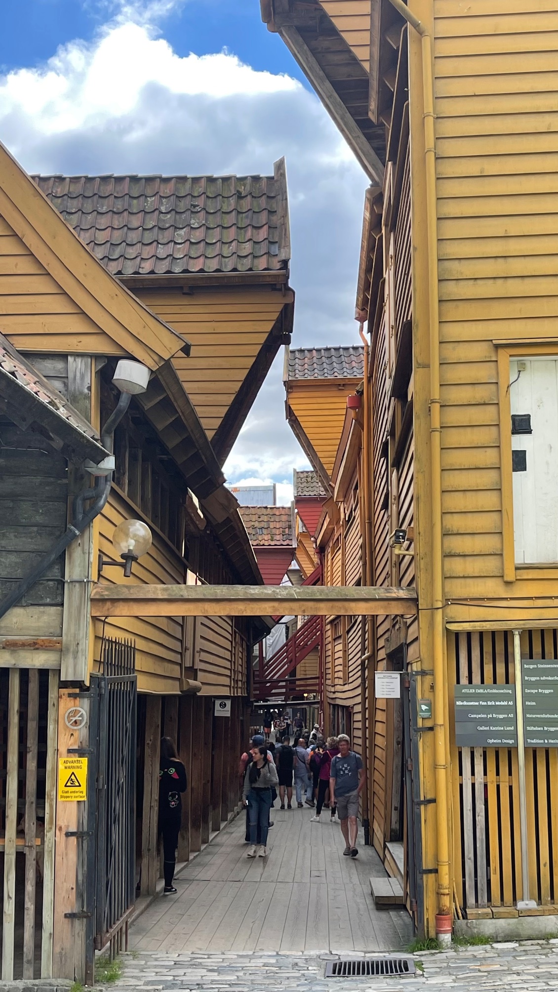 Bergen. Quartier bryggen.