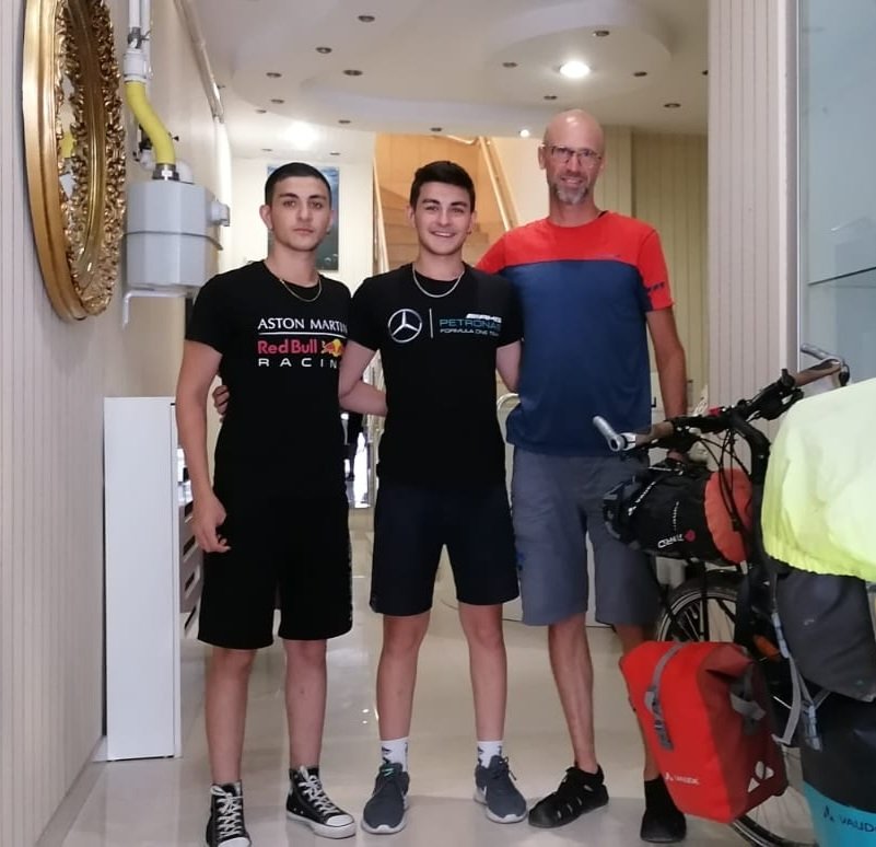 Avec mes deux champions cyclistes, Çağlayan et Çağan Derindere !!