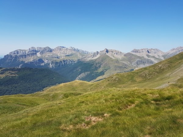 Vue des Pyrénées Espagnole où nous étions le 1er jour