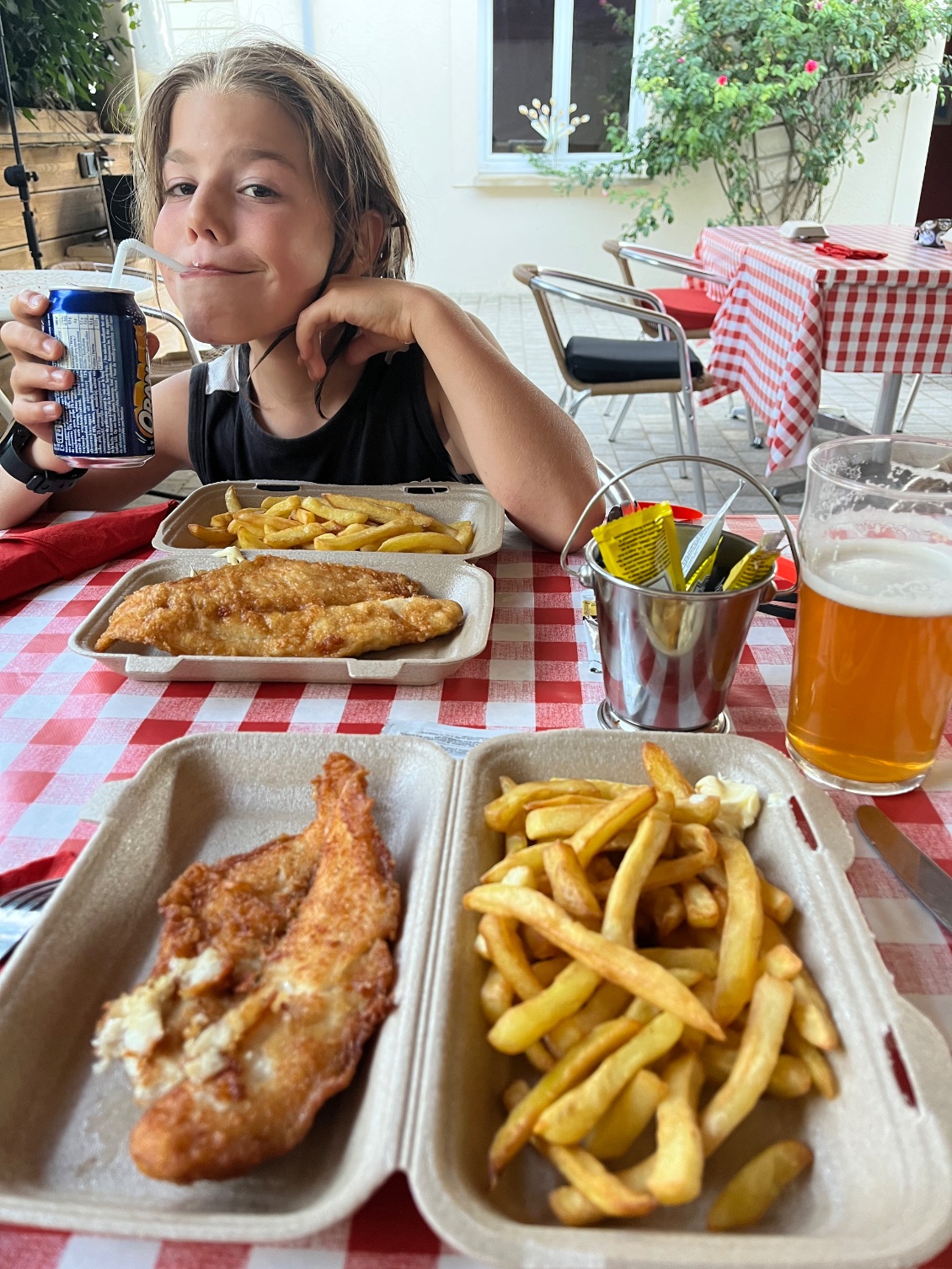 Camping anglais : fish and chips au dîner 😉