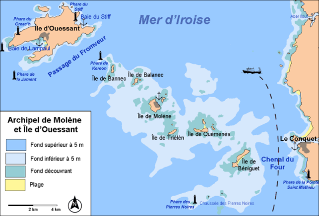 La Mer d’Iroise et ses îles (source : Wikipédia)