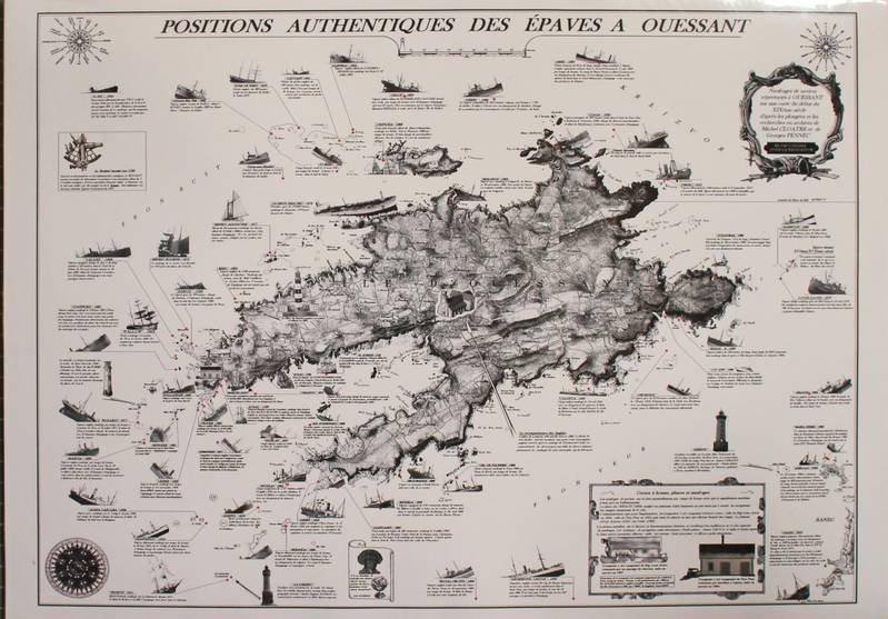 Localisation des épaves autour de l’île (source : pennarbed.fr)