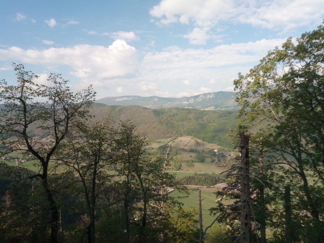 Magnifique vue lors de la montée sur le plateau