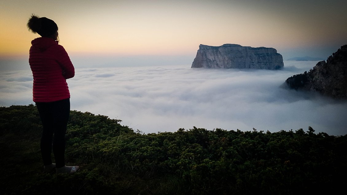 Le Mont Aiguille depuis les hauts plateaux du Vercors
