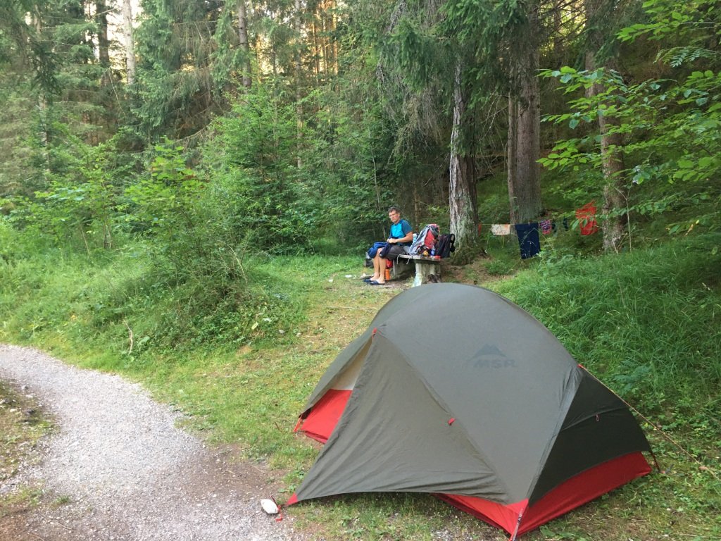 Bivouac à la sortie d'Ehrwald