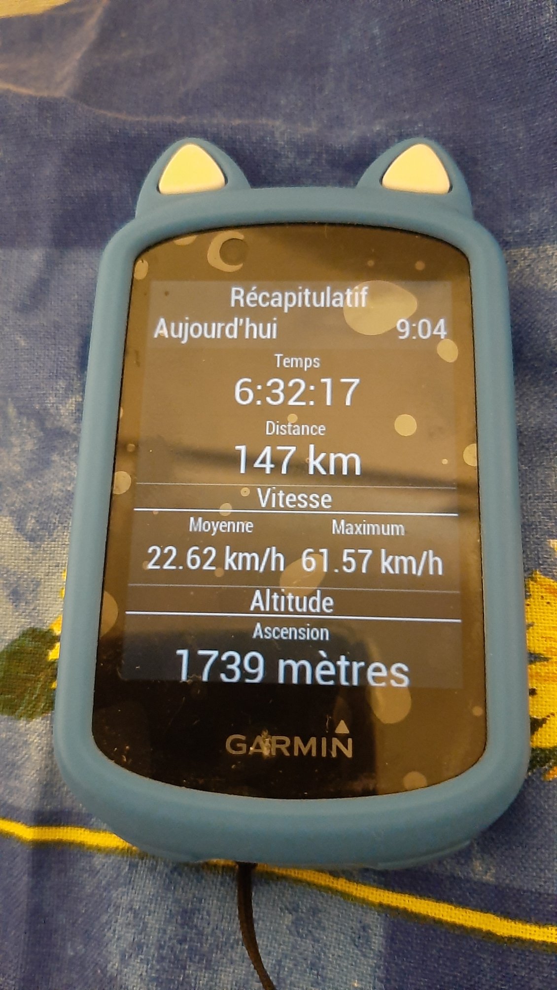 61,57 km/h! mon record. La descente vers Castres était un régal.