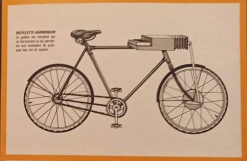 Système de vélo-harmonium surement adaptable en vélo-accordéon... à creuser