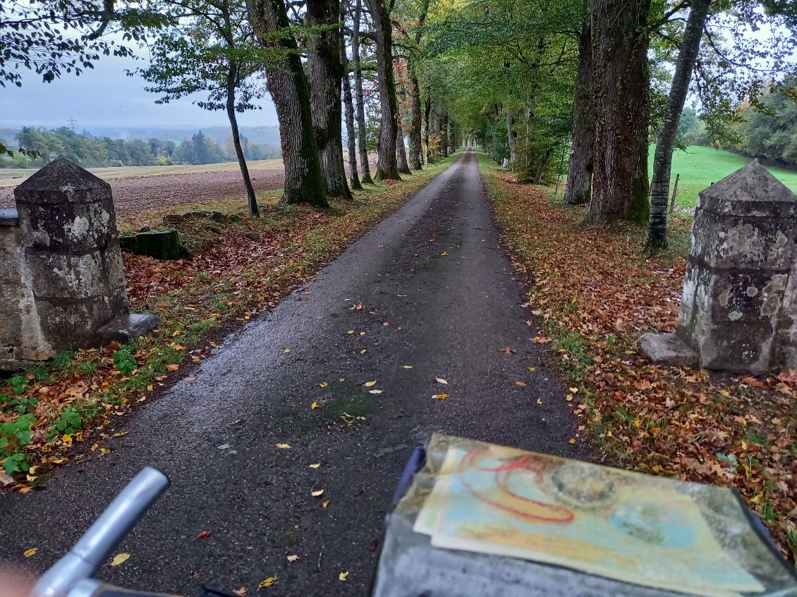 Haie d'honneur avant d'arriver au village