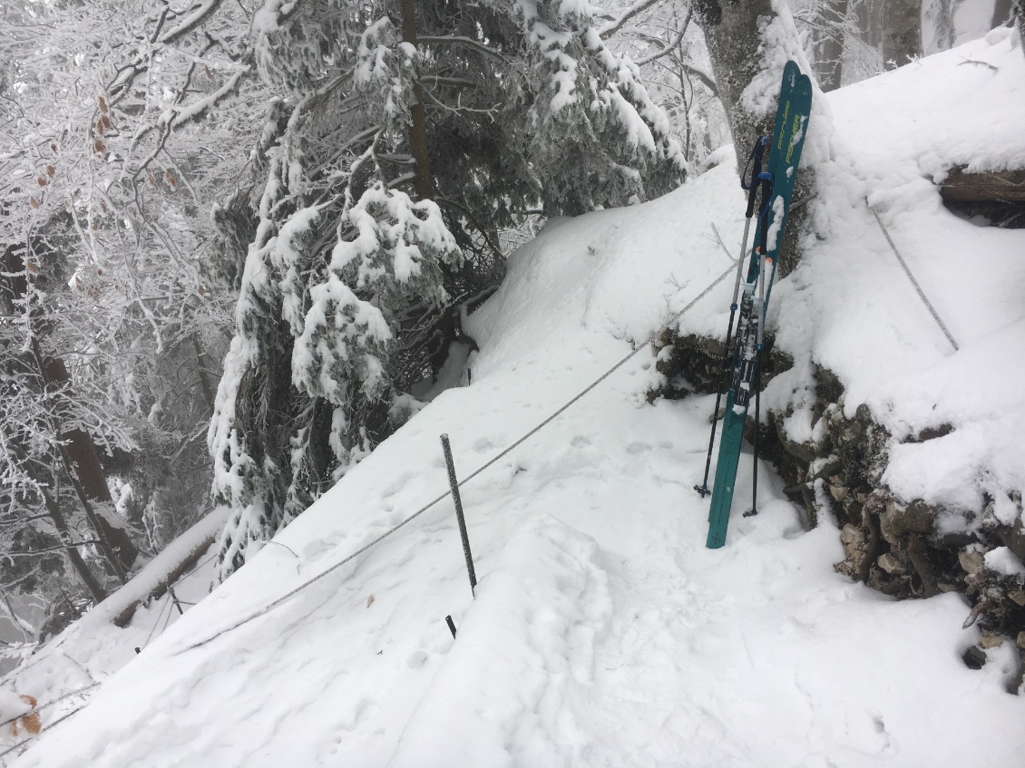 Quelques passages délicats où il faut déchausser !🎿