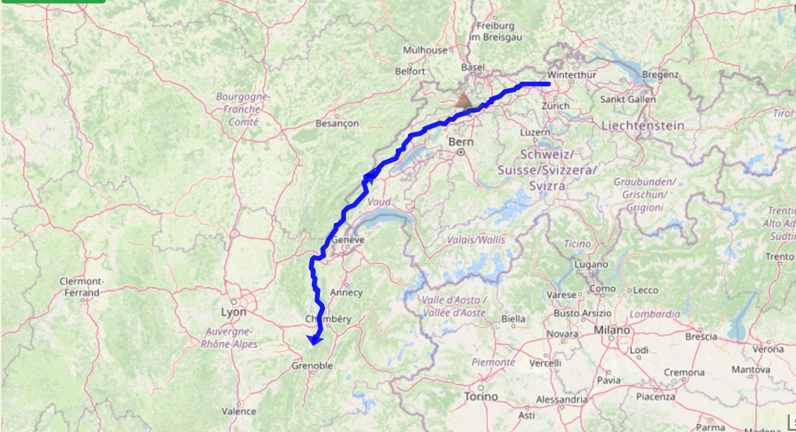 Voici la trace complète du massif du Jura qui m’a été fournie…par un certain Jean- Marie Thévenard ( frère de Xavier) qui a couru l’intégrale à pied….évidemment en beaucoup moins de temps que moi!👍