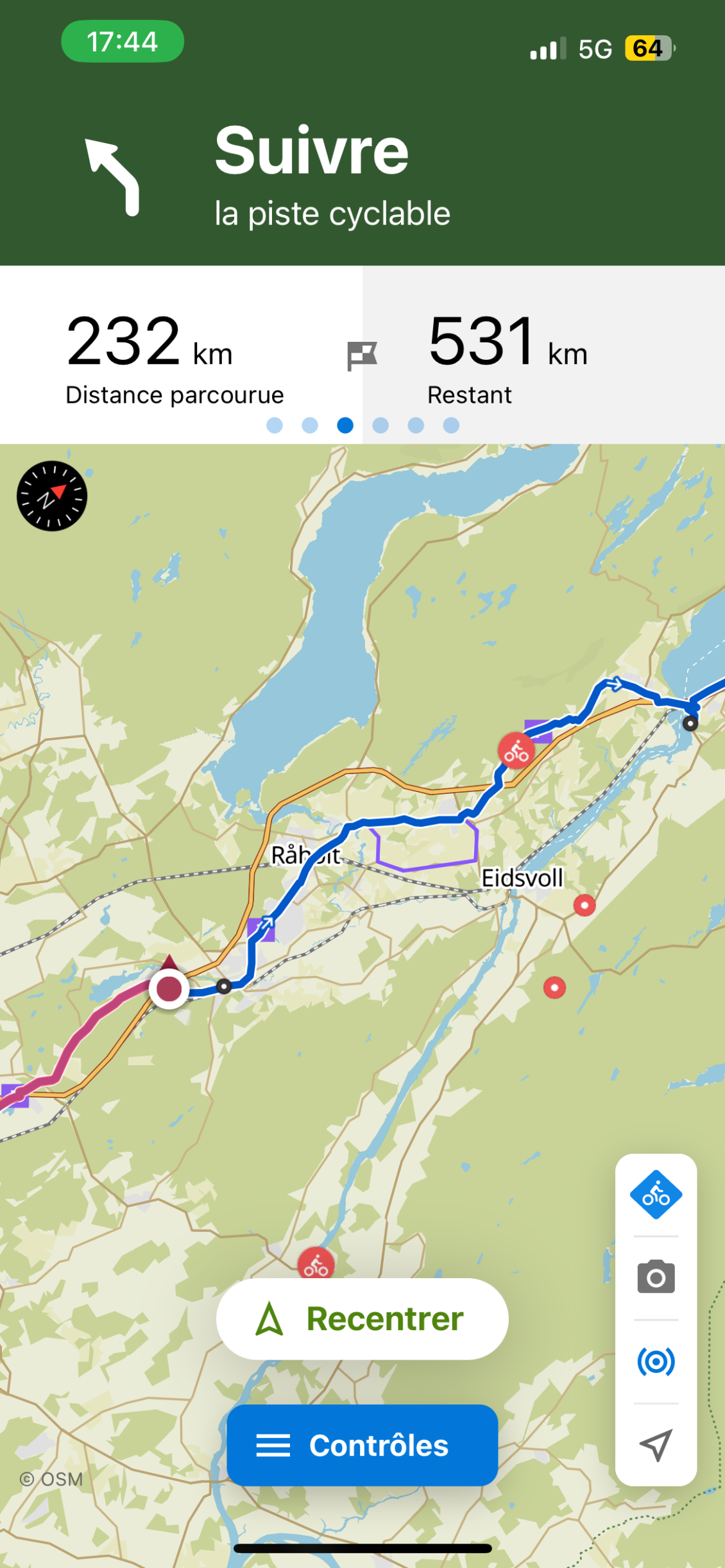 Jour 16 118 kms aujourd’hui plus visite D’Oslo vraiment c’est a faire