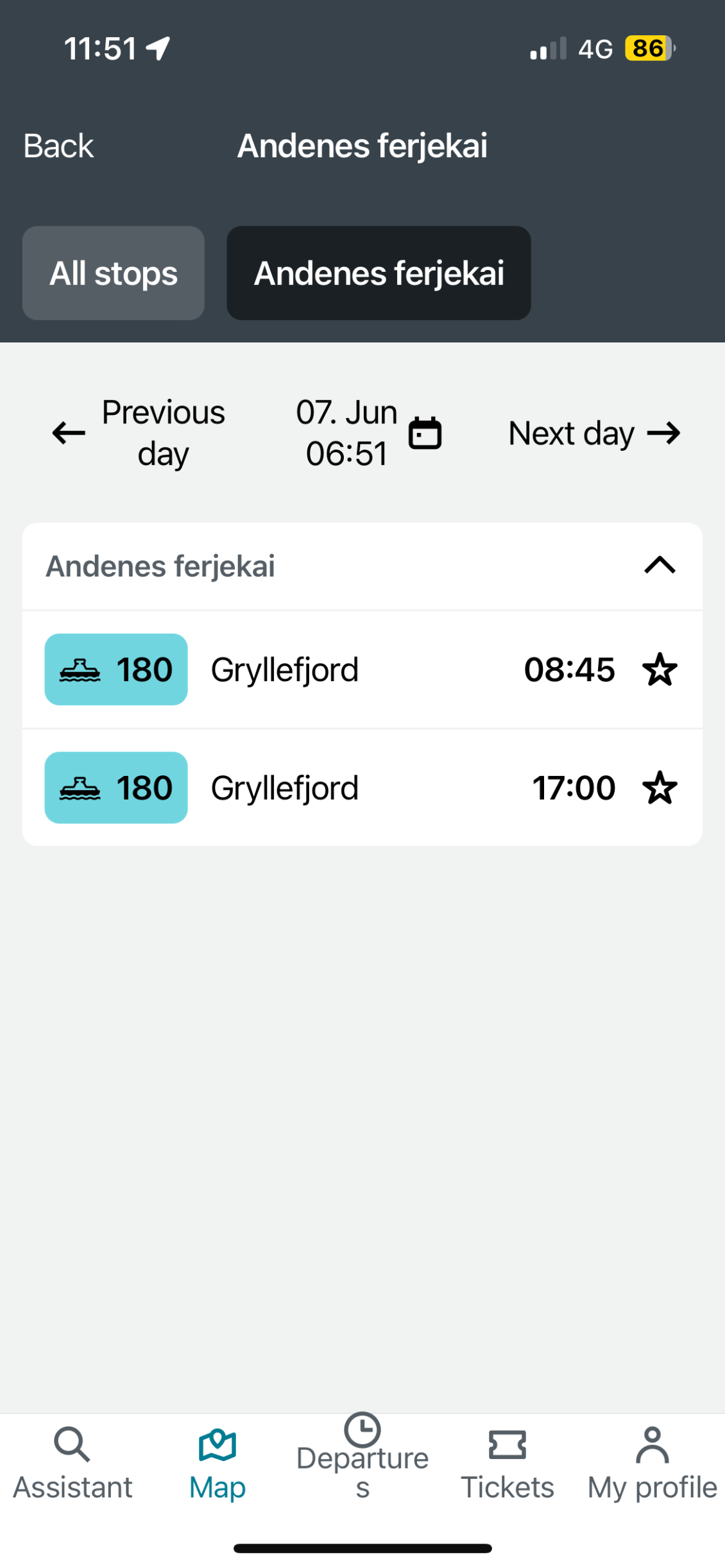 A 20 kms de mon ferry pour un départ à 8h45