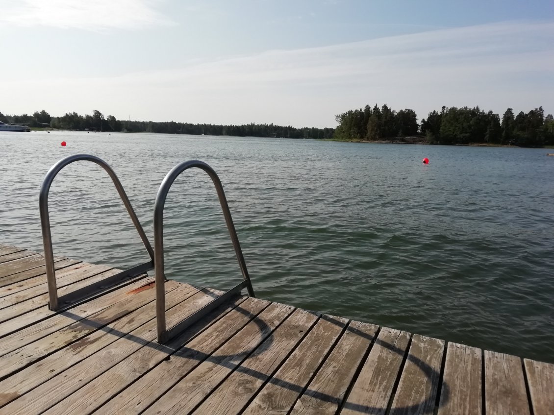 Récompense : baignade à l'arrivée !