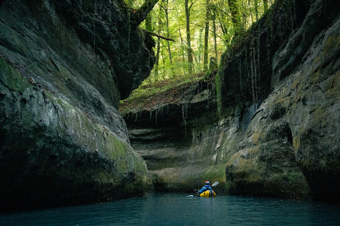 Tines de Parnant : un canyon creusé dans la molasse.