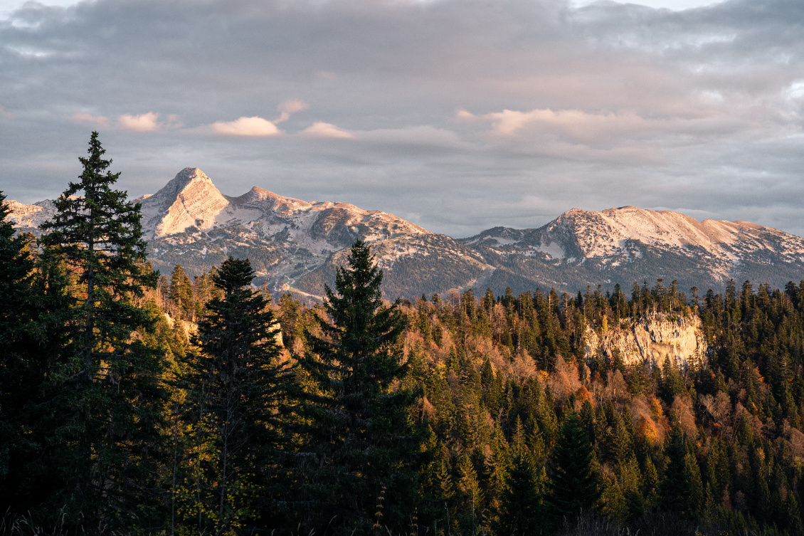 Vue vers la crête est du Vercors.