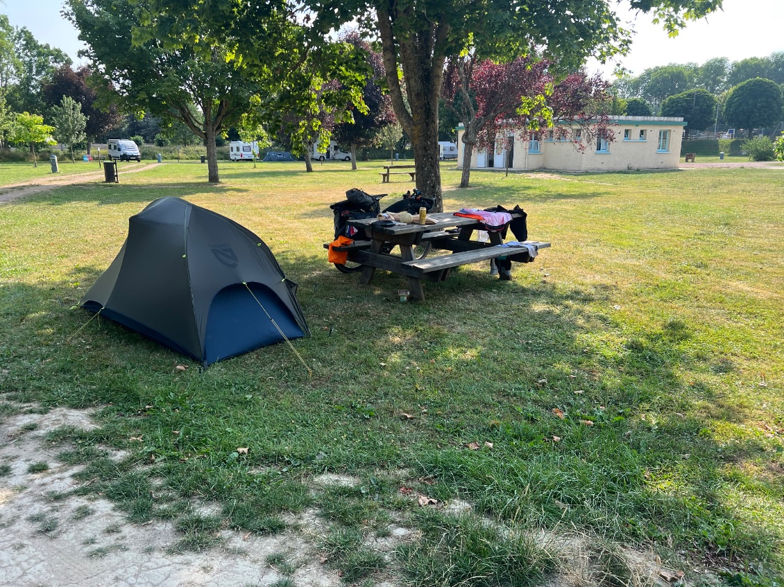 Camping à Decize avec grêle en fin de soirée