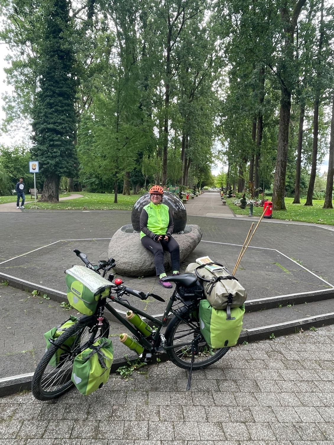 Un petit repos… il me reste encore 100 bornes pour terminer ma journée.