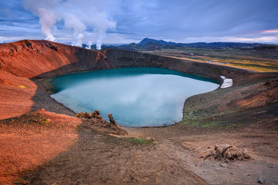 Lac du cratère Víti du volcan Krafla.
Photo : Guillaume Hermant.