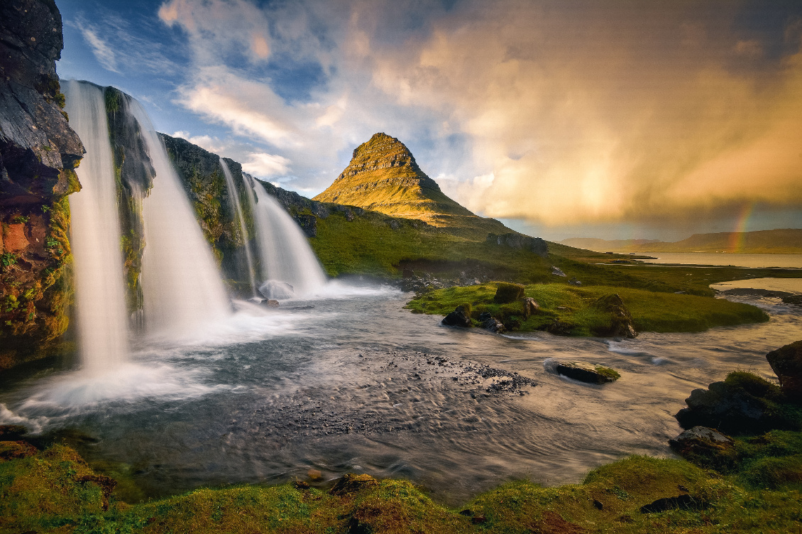 Le mont Kirkjufell dans la péninsule de Snæfellsnes.
Photo : Guillaume Hermant.