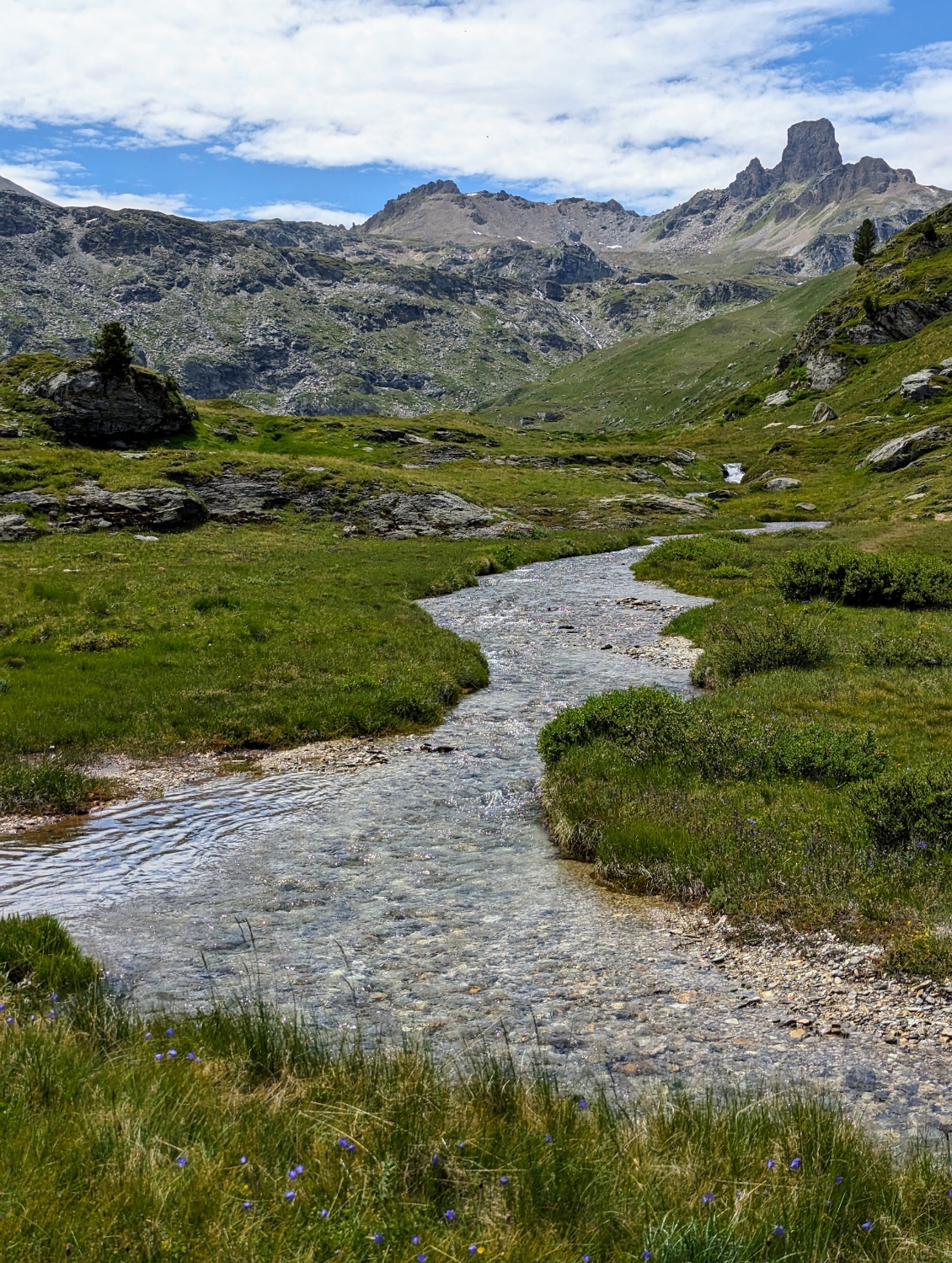 Le haut du vallon de Réchy d'où nous venons et la Maya