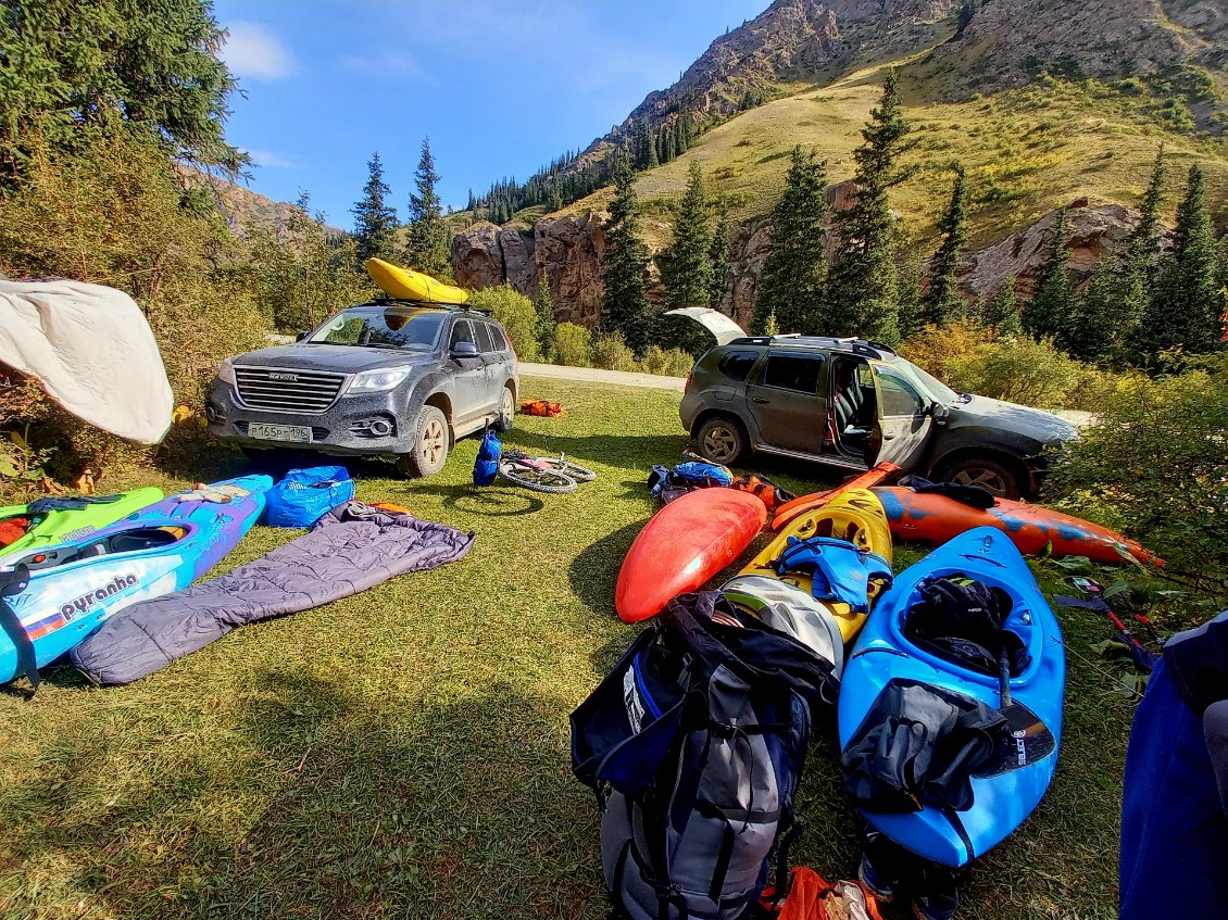 des russes en loisirs - kayakistes - j'avoue que j'avais très envie -