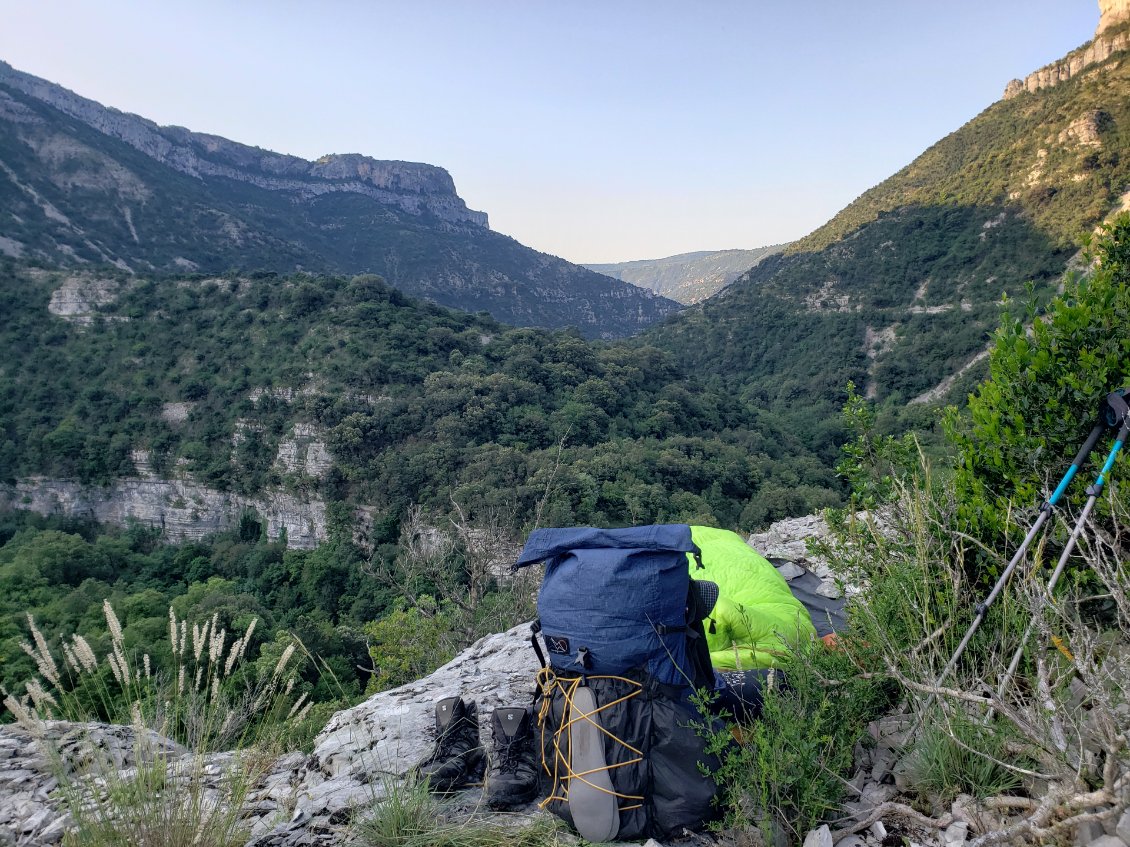 ...et le lendemain nuit à la belle étoile dans le cirque de Navacelle.