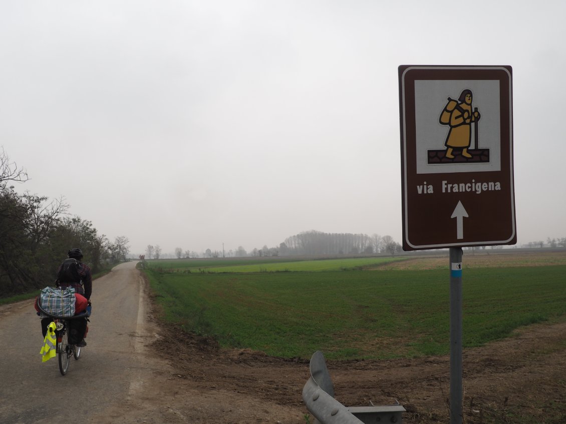 Tronçon sur la célèbre Via Francigena.