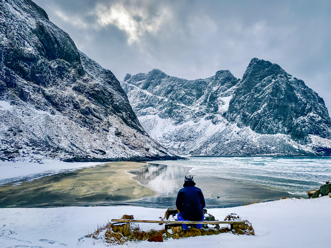 Traversée hivernale des Lofoten.
Photo : Clément Aubert