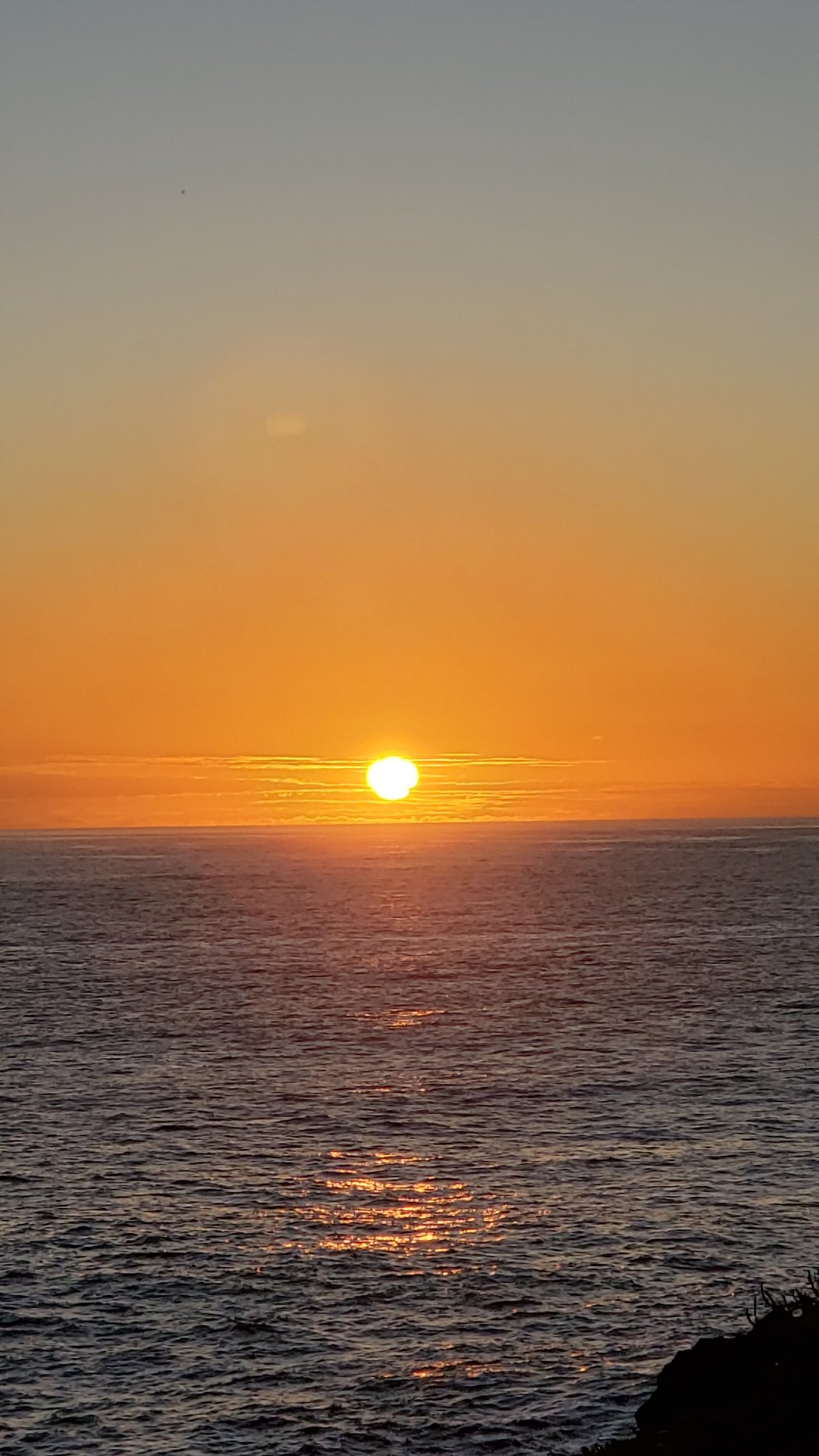 lever de soleil face à l'océan indien.